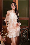 BACKORDER Elyse Ruffle Qipao Dress (Cream)
