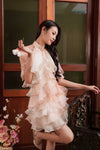 BACKORDER Elyse Ruffle Qipao Dress (Cream)