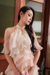 BACKORDER Elyse Ruffle Qipao Dress (Cream)