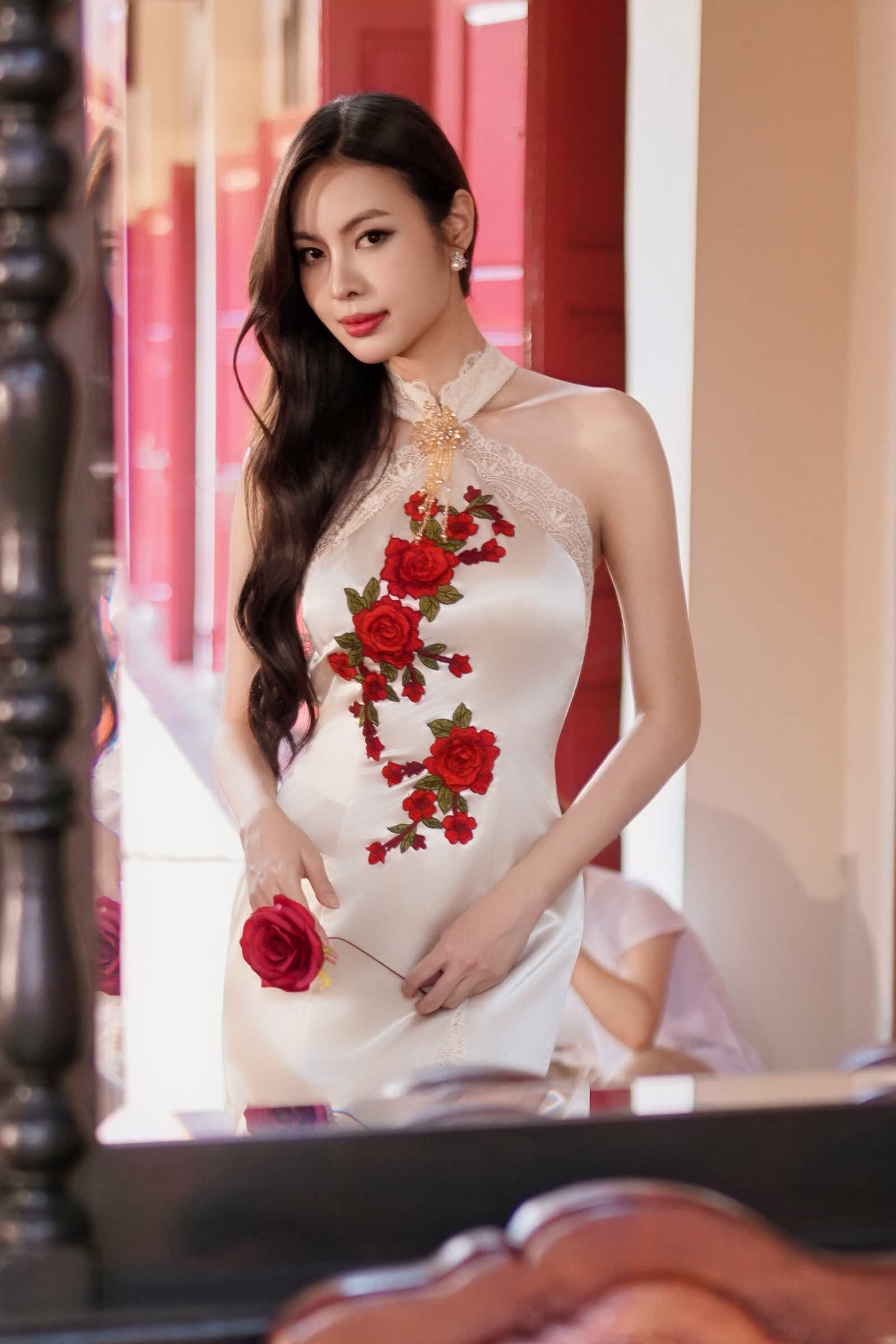 Jin Yue Qipao Set (Champagne)