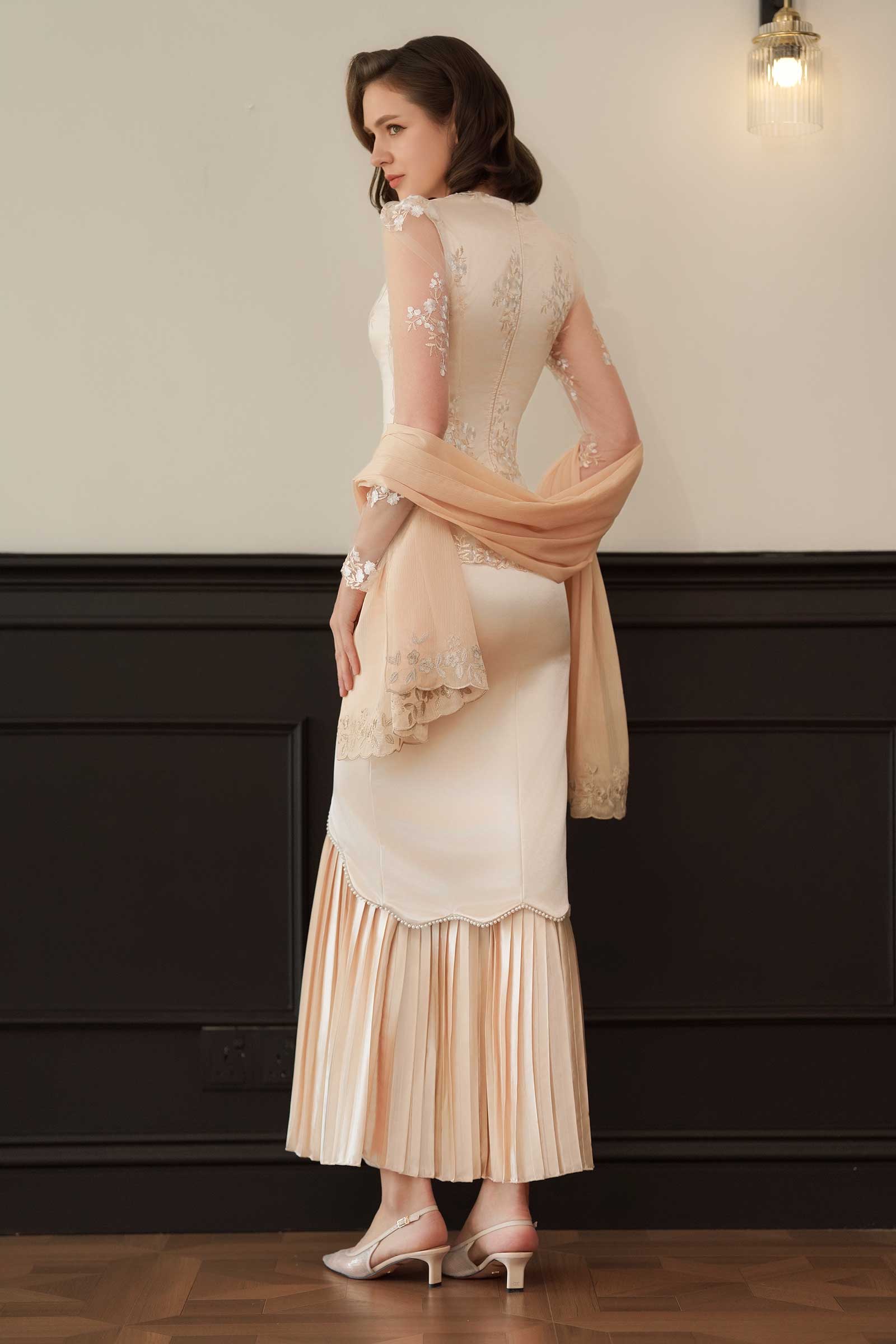 Seraya Kebaya Top (Champagne)