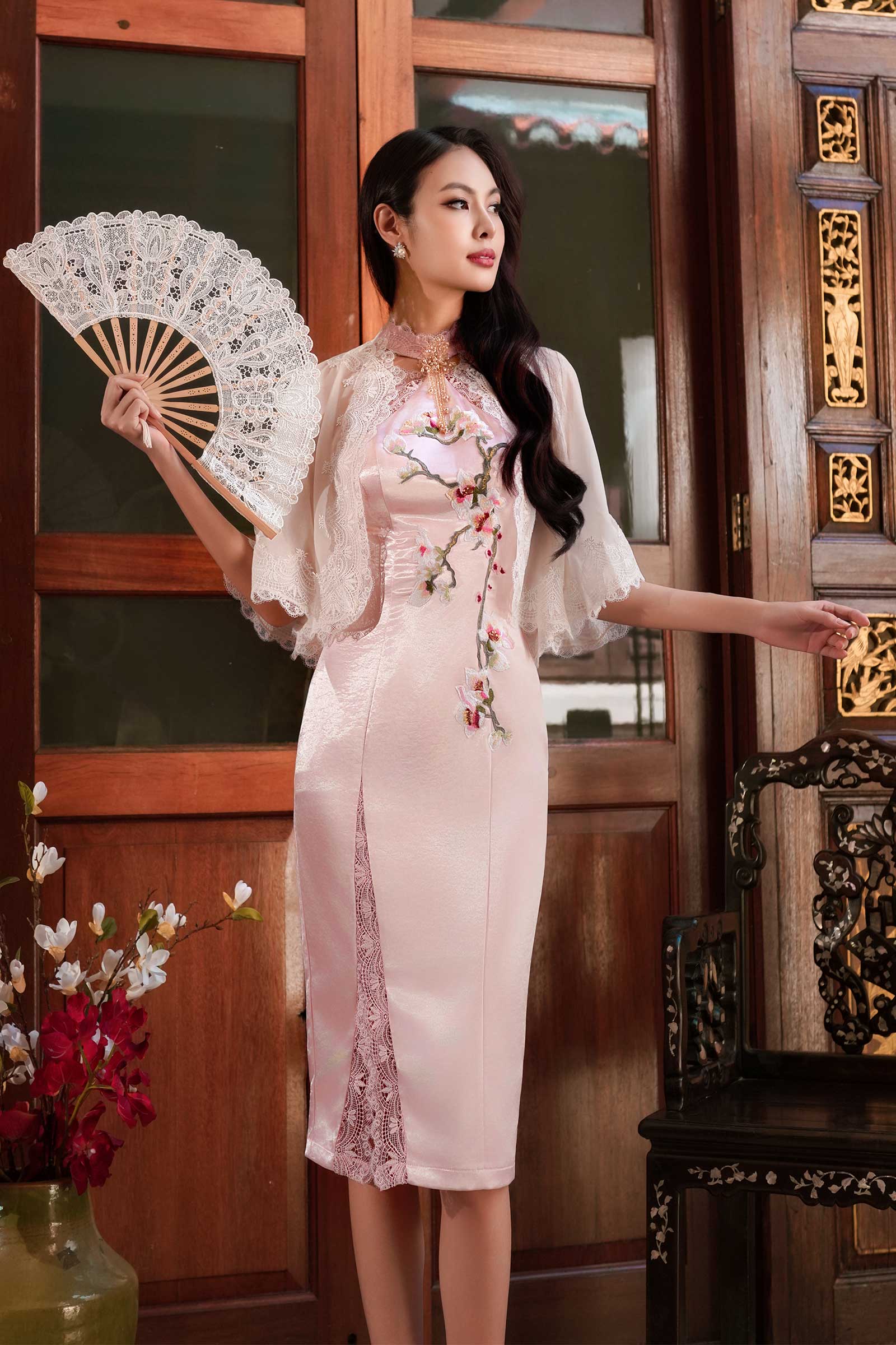 Lianya Qipao Set (Pink)