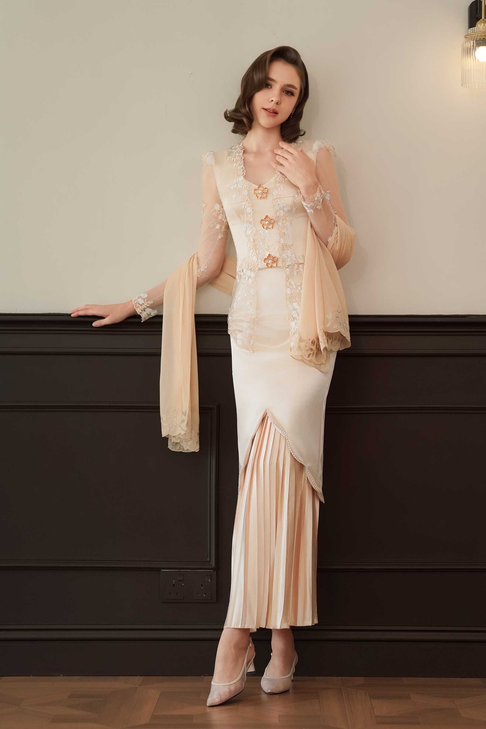 Seraya Kebaya Top (Champagne)