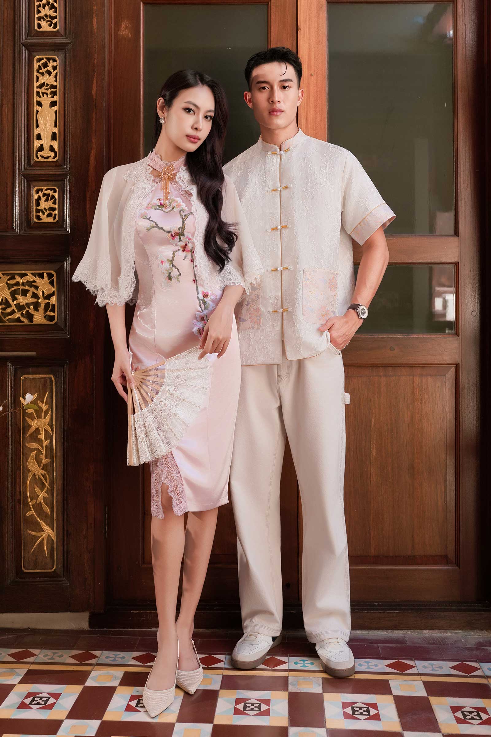 Lianya Qipao Set (Pink)
