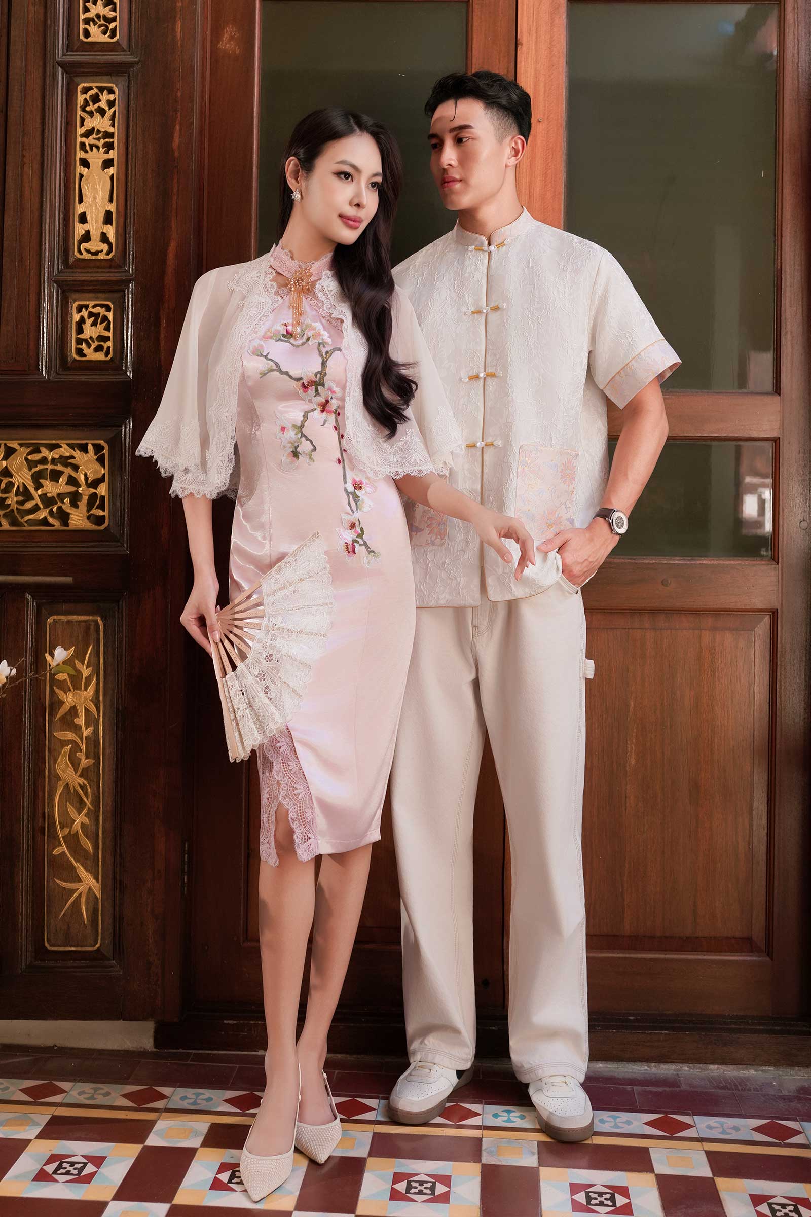 Lianya Qipao Set (Pink)