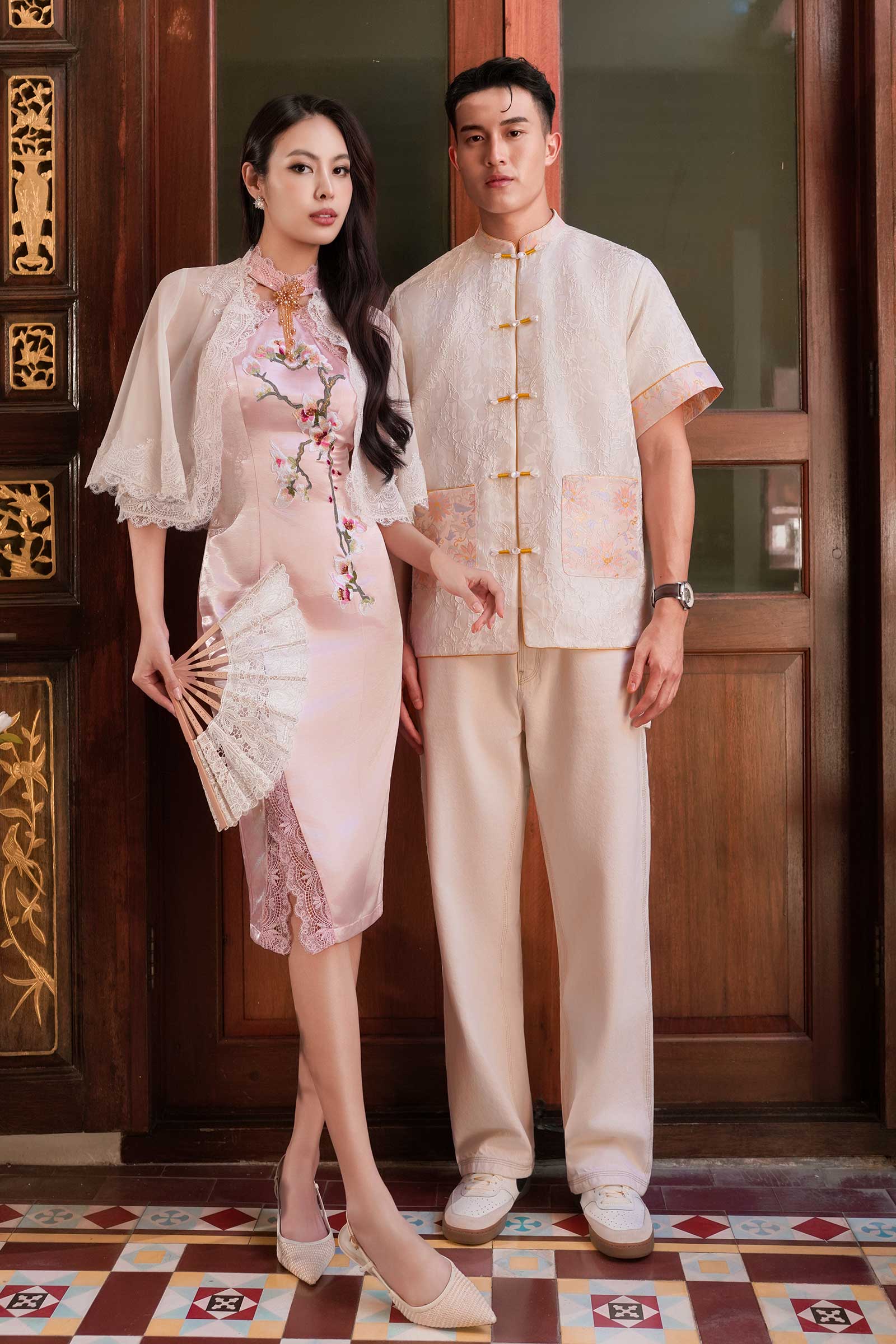 Lianya Qipao Set (Pink)