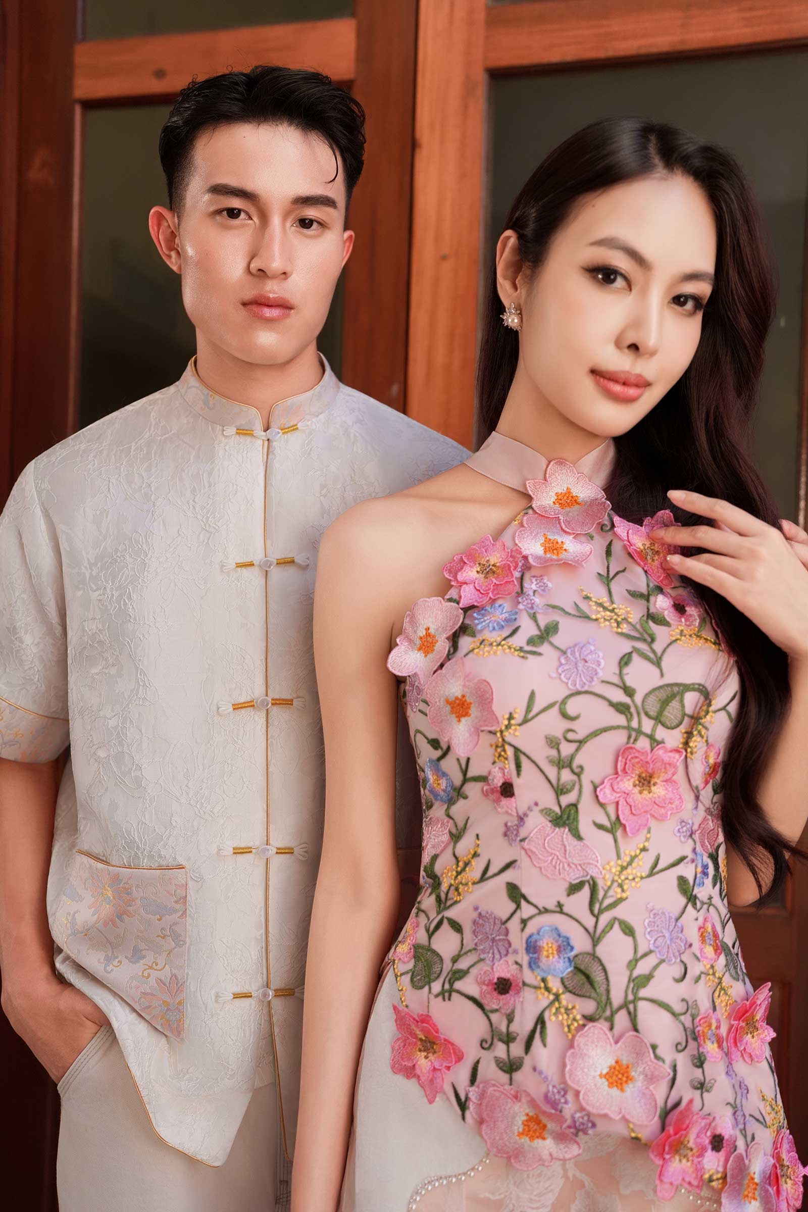 BACKORDER Alessia Qipao Top (Pink)