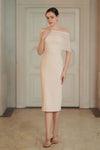 Lucienne Cape Dress (Cream)