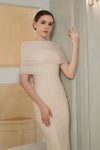 Lucienne Cape Dress (Cream)