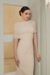 Lucienne Cape Dress (Cream)