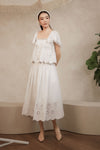 Solène Broderie Skirt (White)