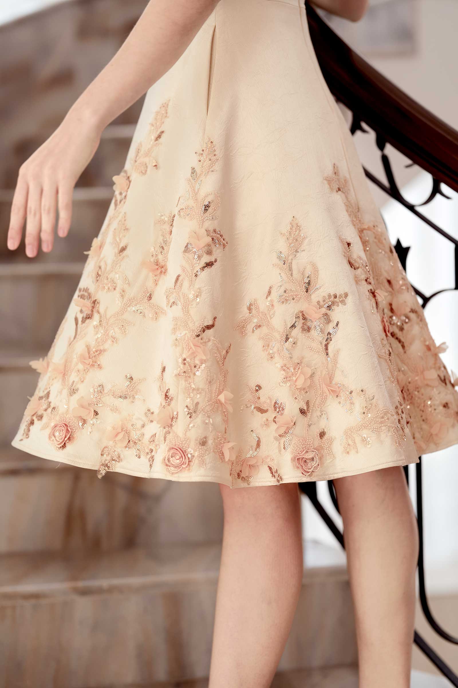 Camelia Dress (Champagne)
