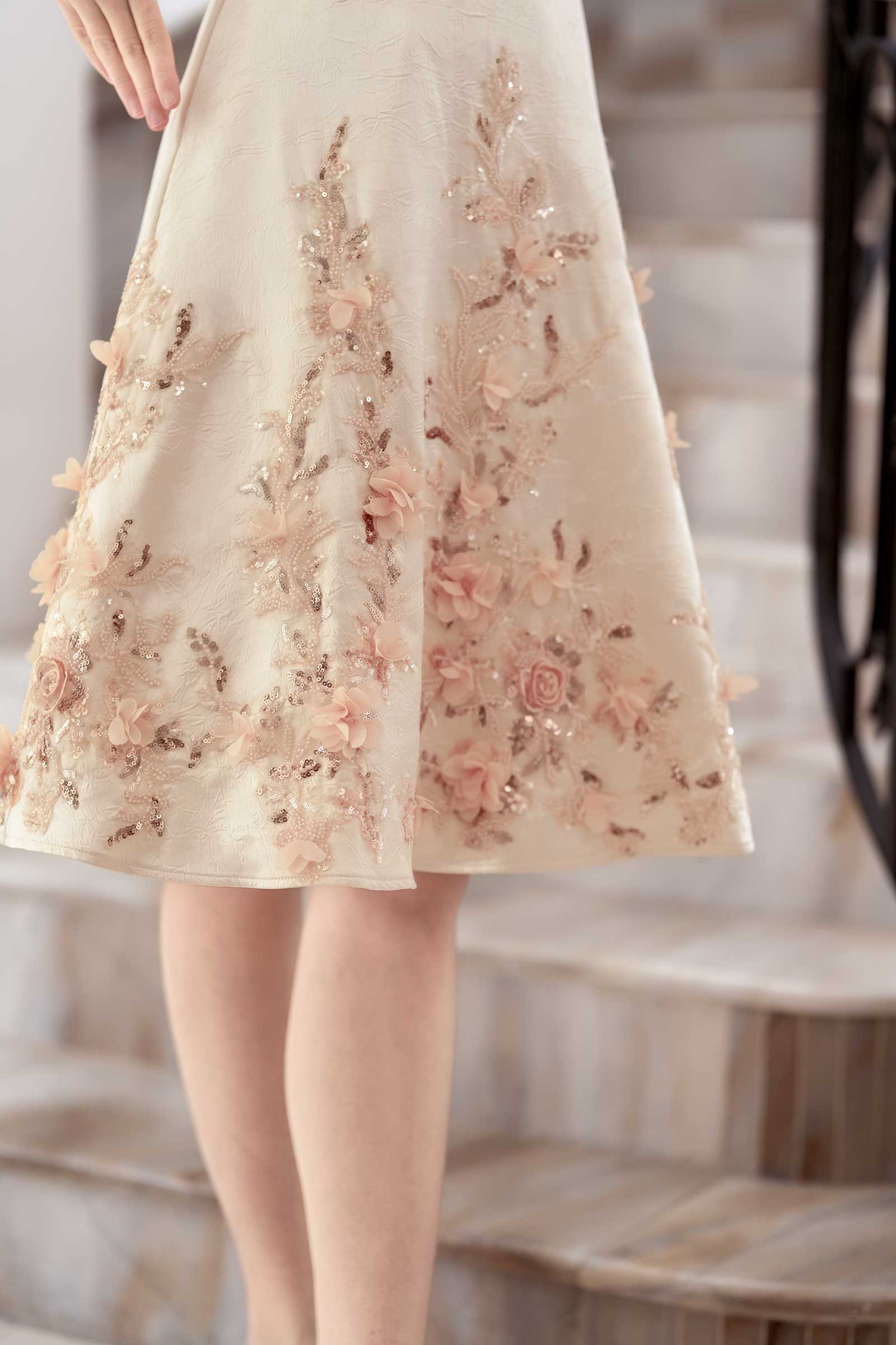 Camelia Dress (Champagne)