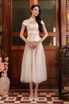 Harmonia Qipao Top (Champagne)