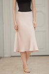 Evean Silk Satin Skirt (Champagne)
