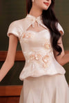 Harmonia Qipao Top (Champagne)