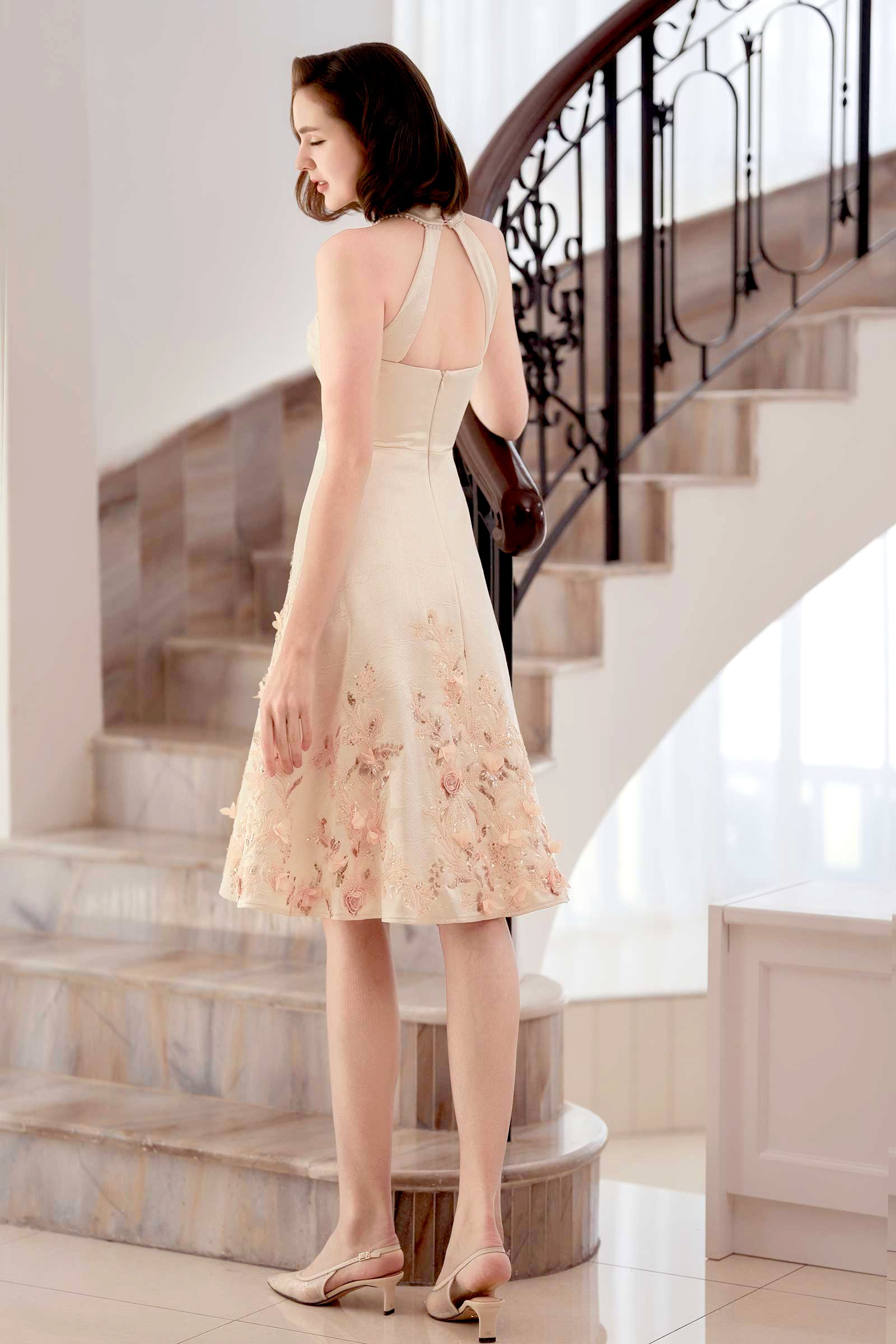 Camelia Dress (Champagne)