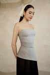 Lurelle Top With Scarf (Grey)