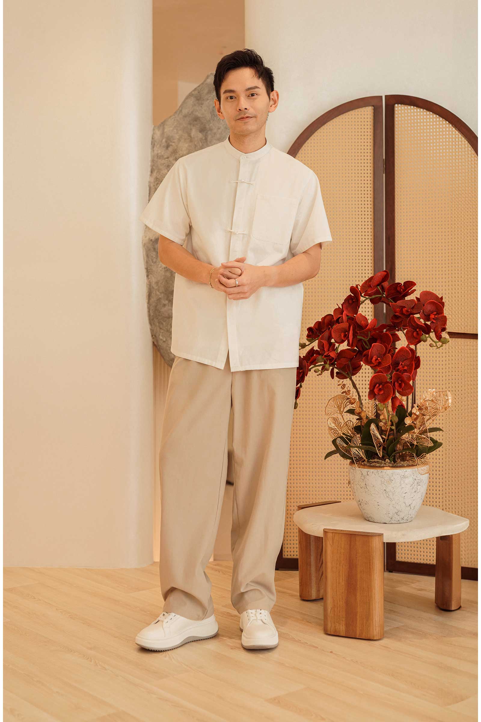 Fu' Men Qipao (White)