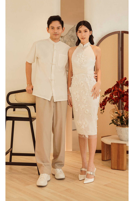 Fu' Men Qipao (White)