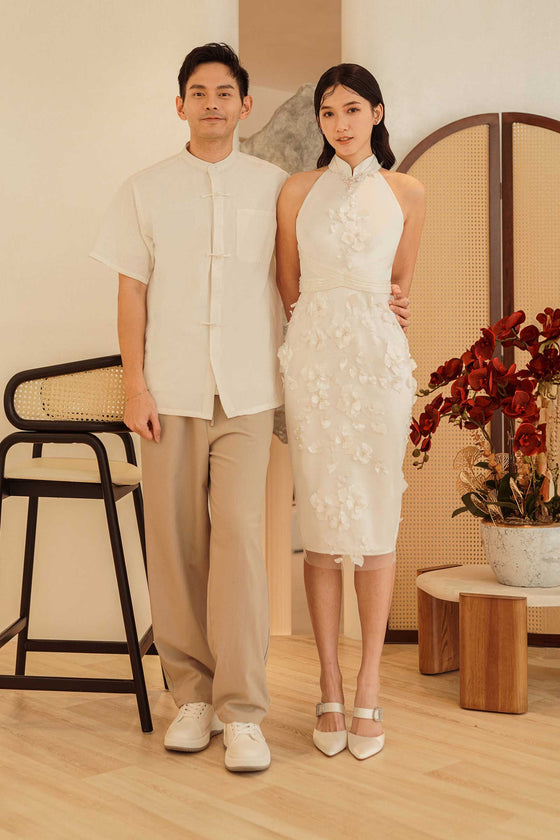 Fu' Men Qipao (White)