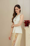 Ivy Qipao Top (White)