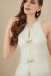 Ivy Qipao Top (White)