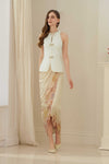 Ivy Qipao Top (White)