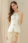 Ivy Qipao Top (White)