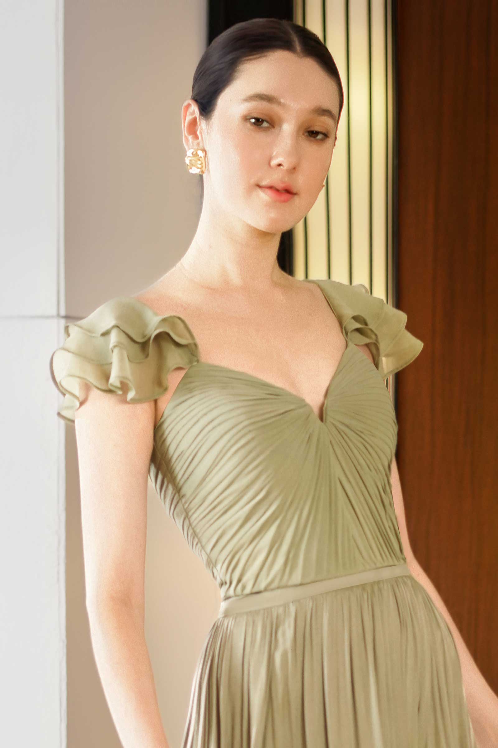 Darique Corset Padded Top (Sage)