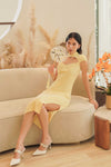 Dloria Knit Qipao (Yellow)