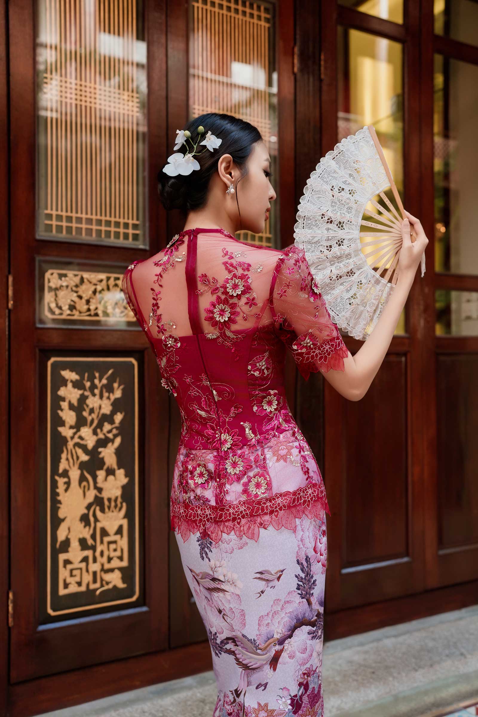 Paradis Kebaya Set (Red)