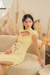 Dloria Knit Qipao (Yellow)