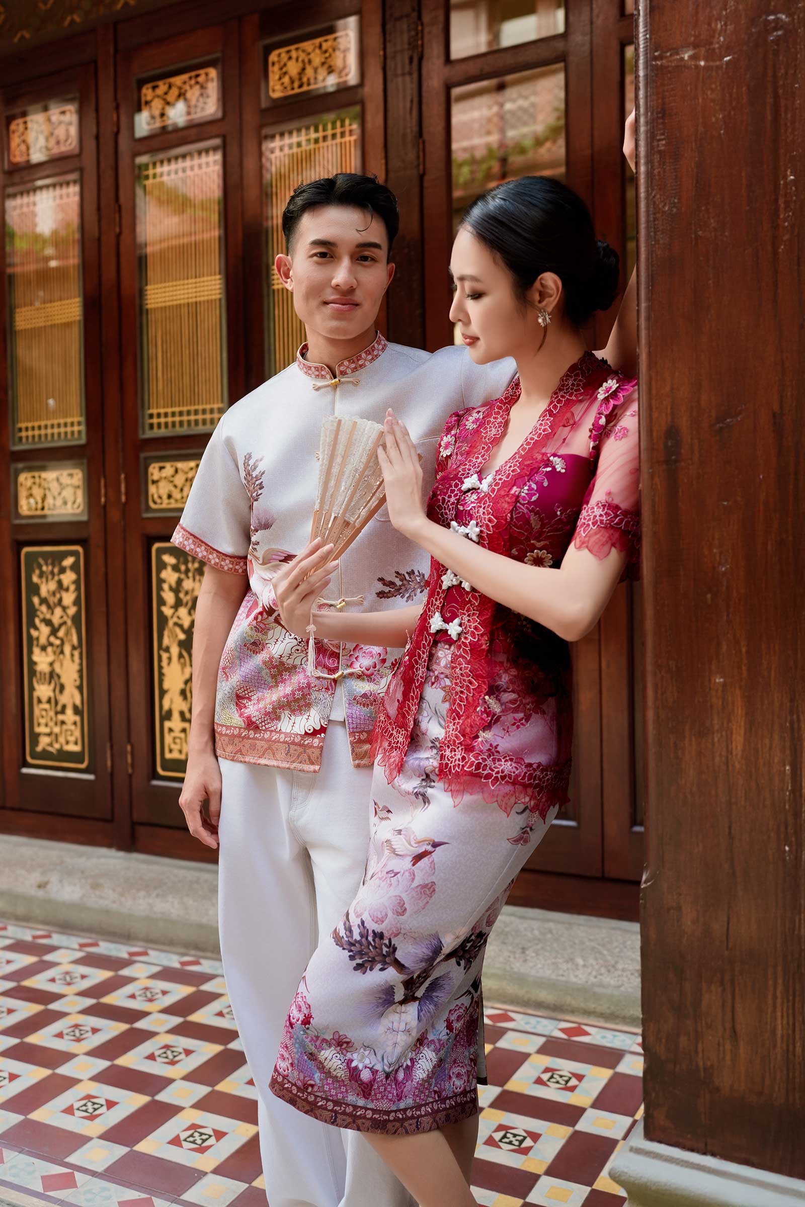 Paradis Kebaya Set (Red)