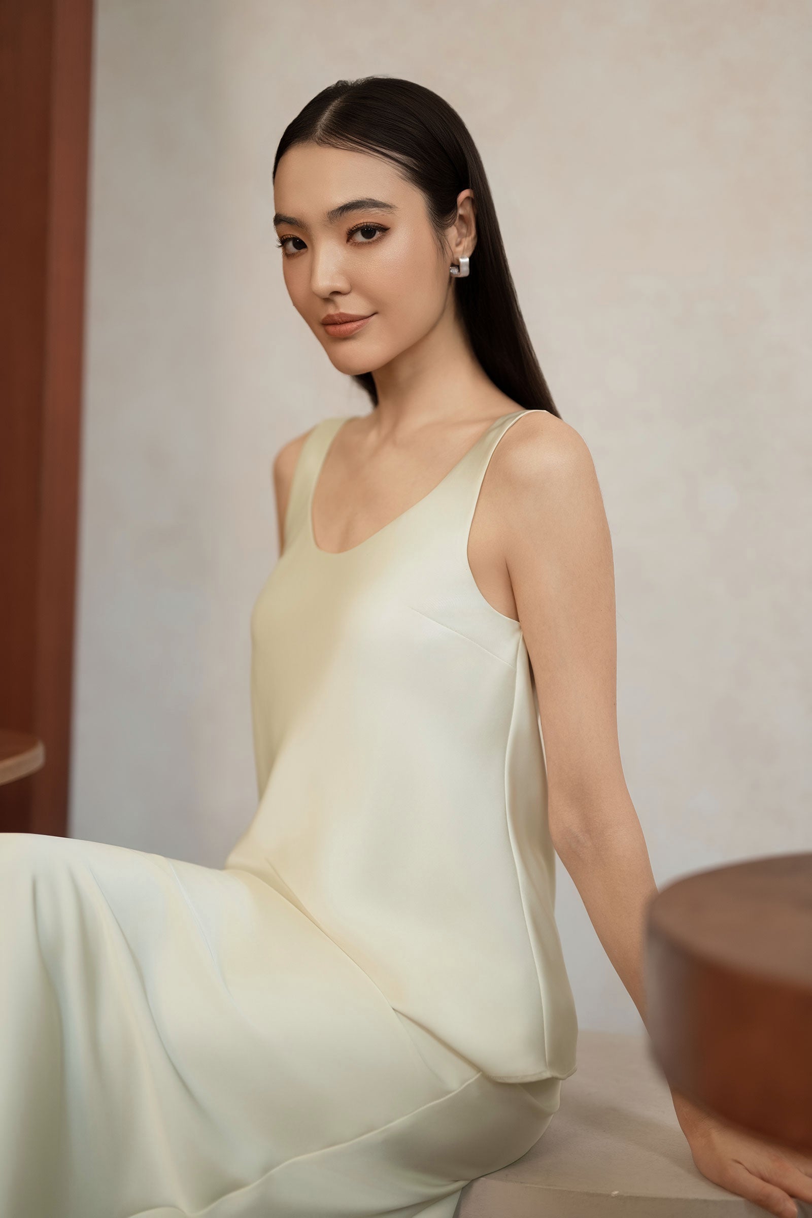 Eliette Satin Set (Pearl)
