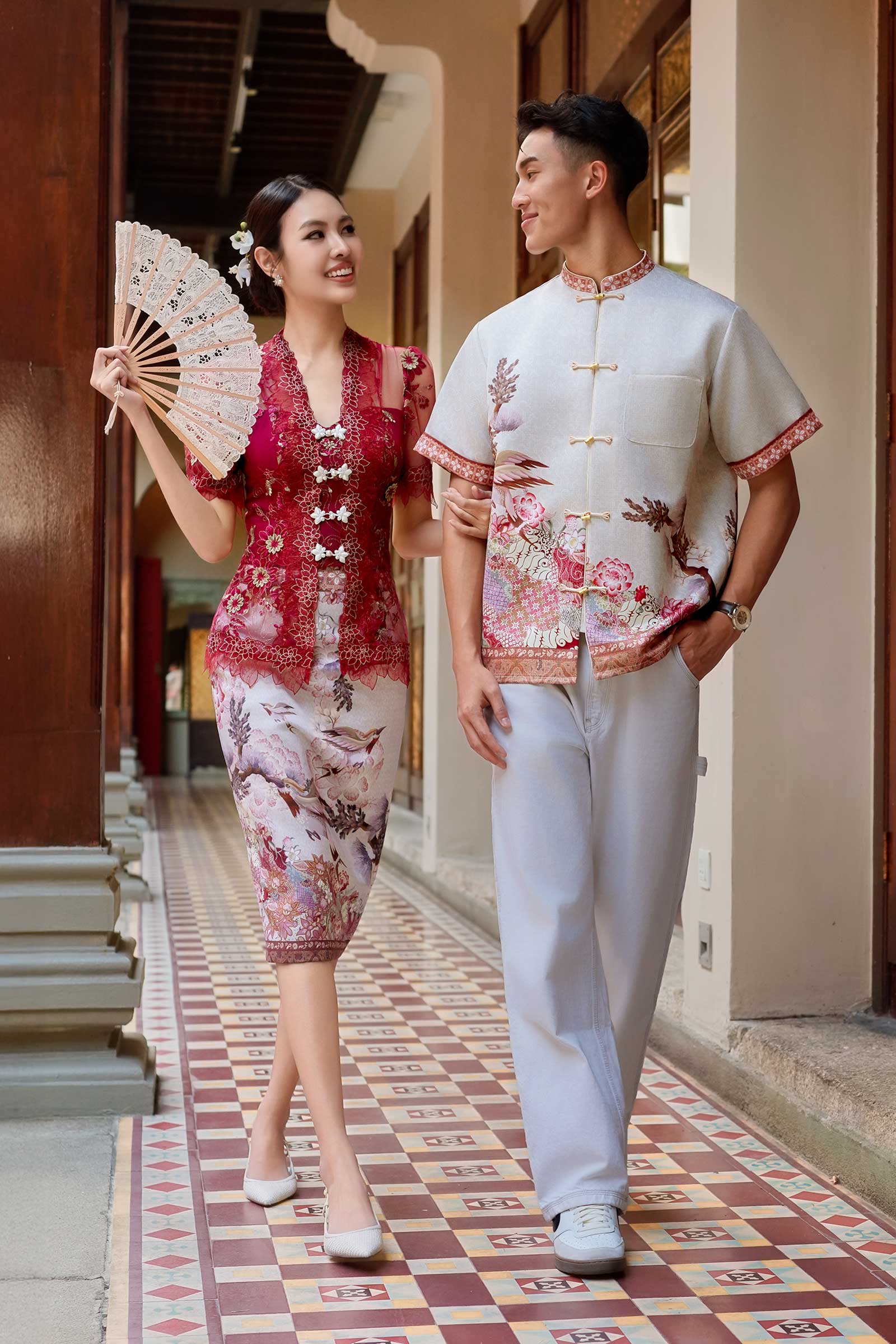 Paradis Kebaya Set (Red)