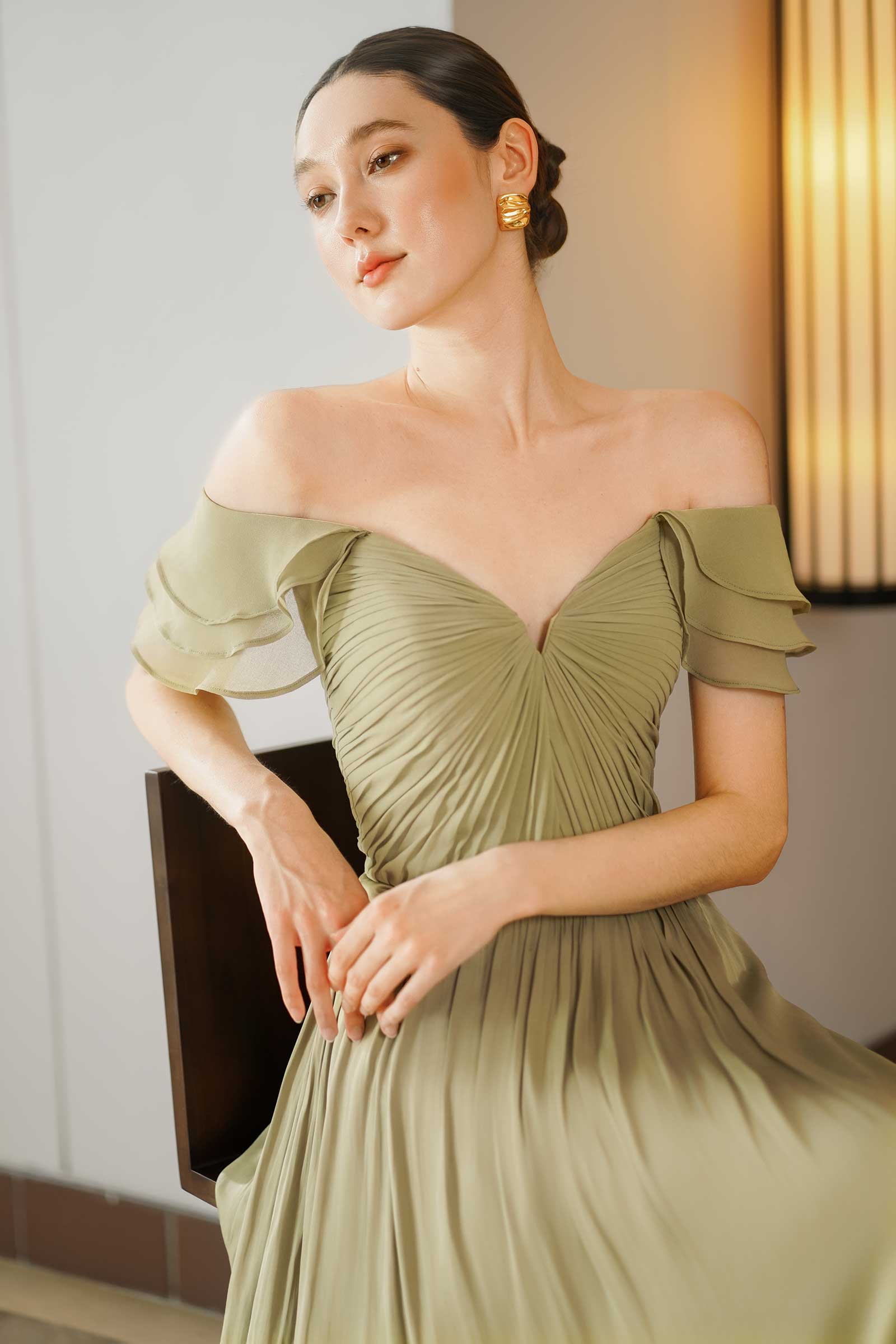 Darique Corset Padded Top (Sage)