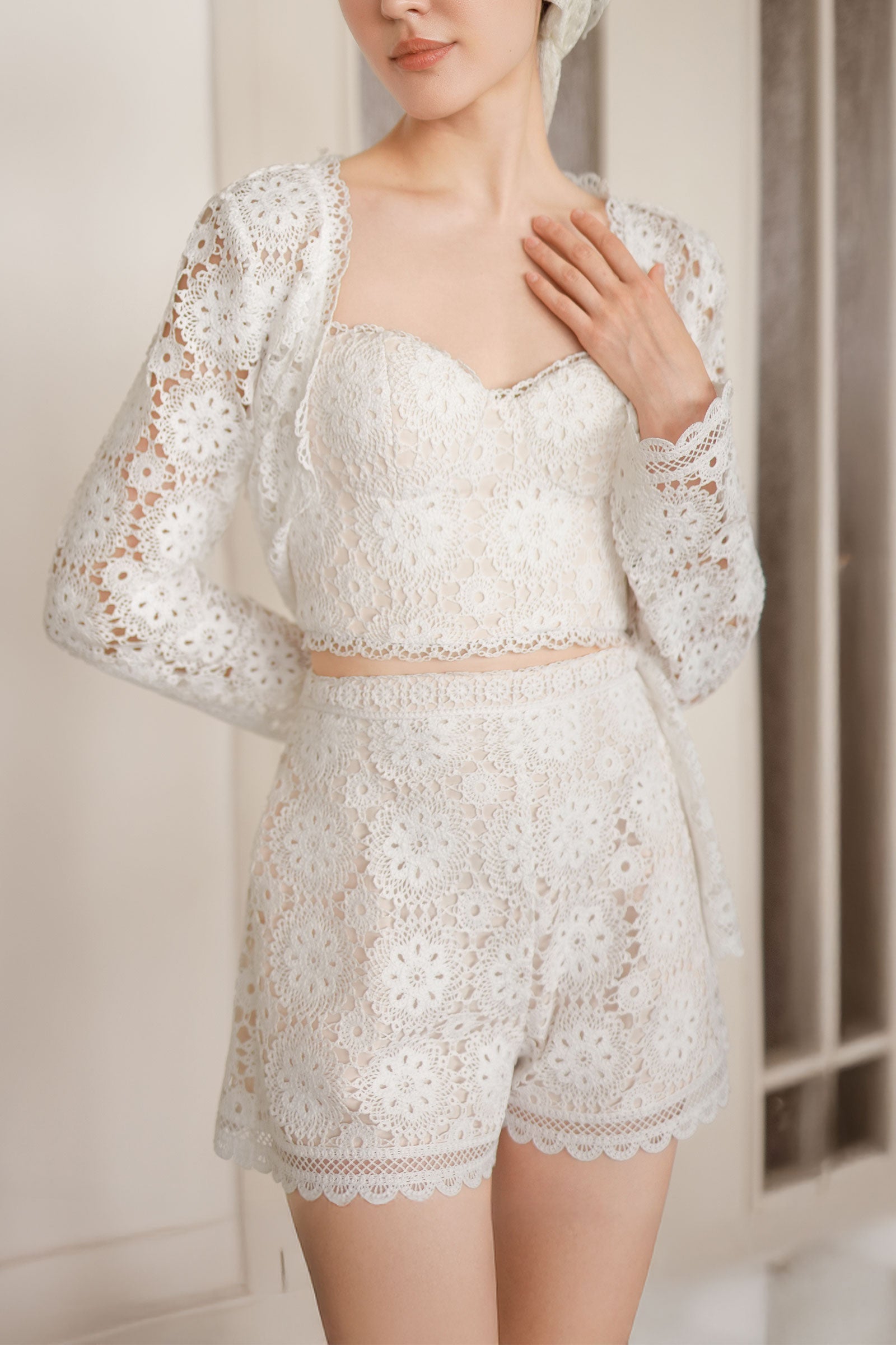 Capri Top Set (White)
