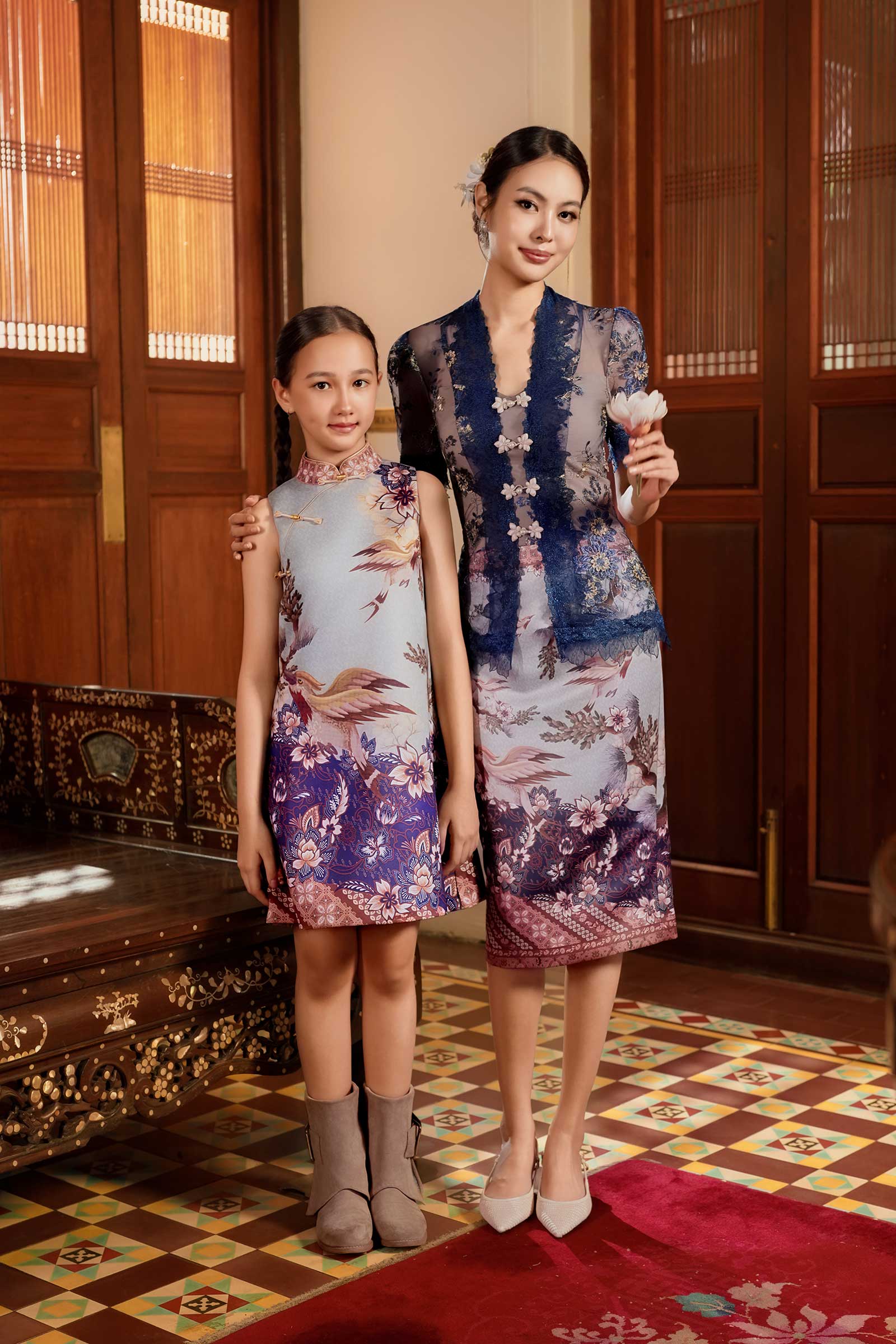 Paradis Kebaya Top (Blue)