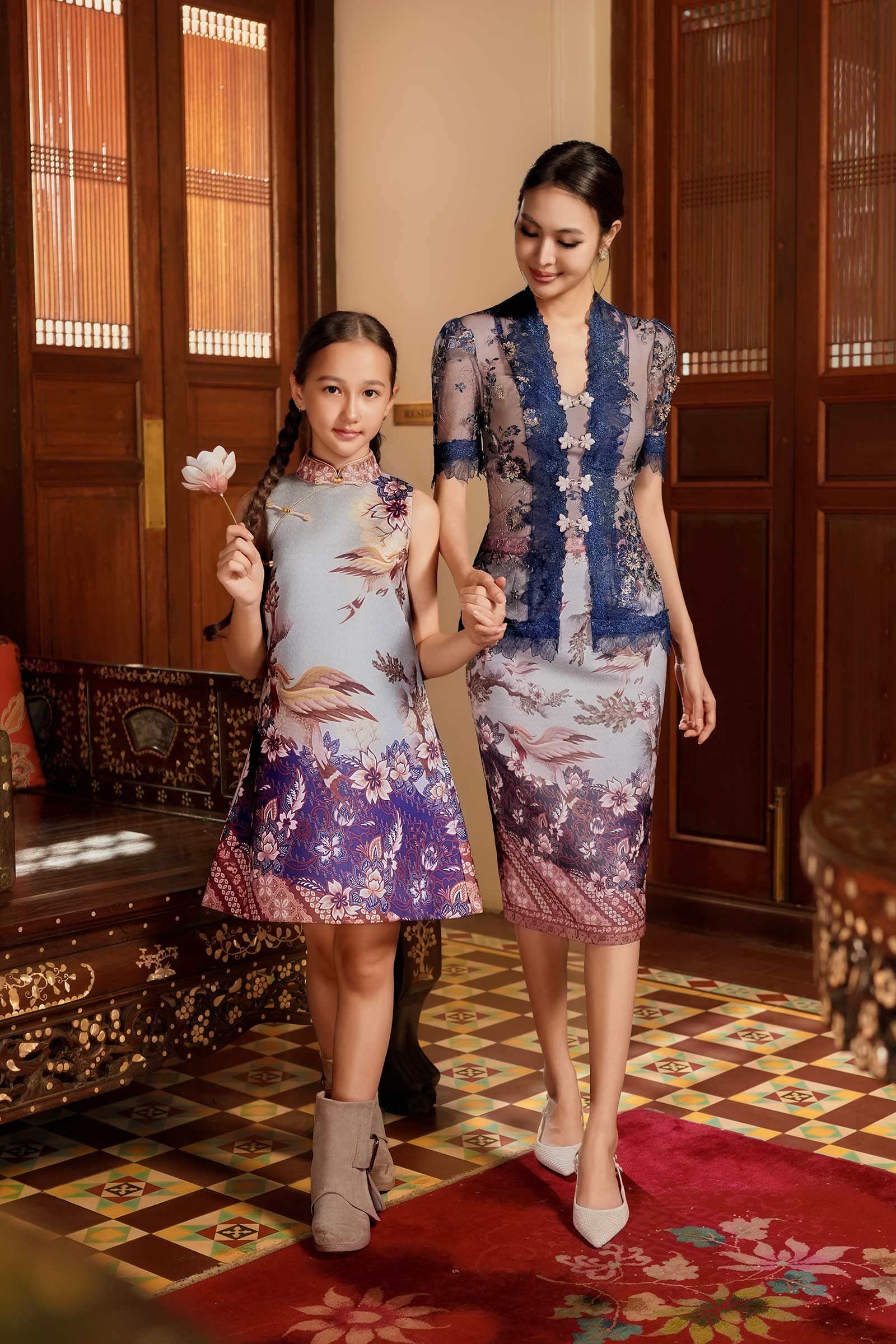 Paradis Kebaya Top (Blue)