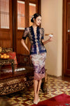 Paradis Kebaya Top (Blue)