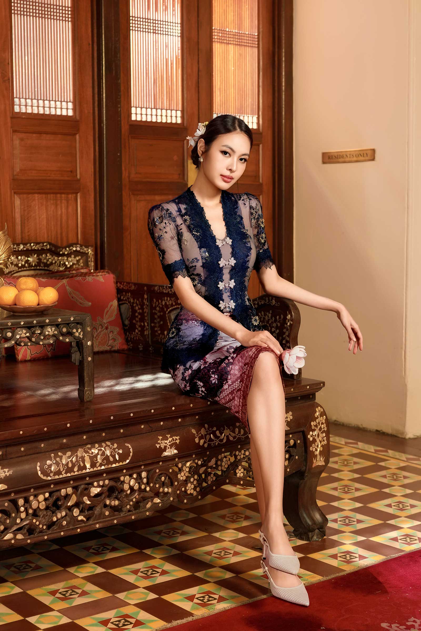 Paradis Kebaya Set (Blue)