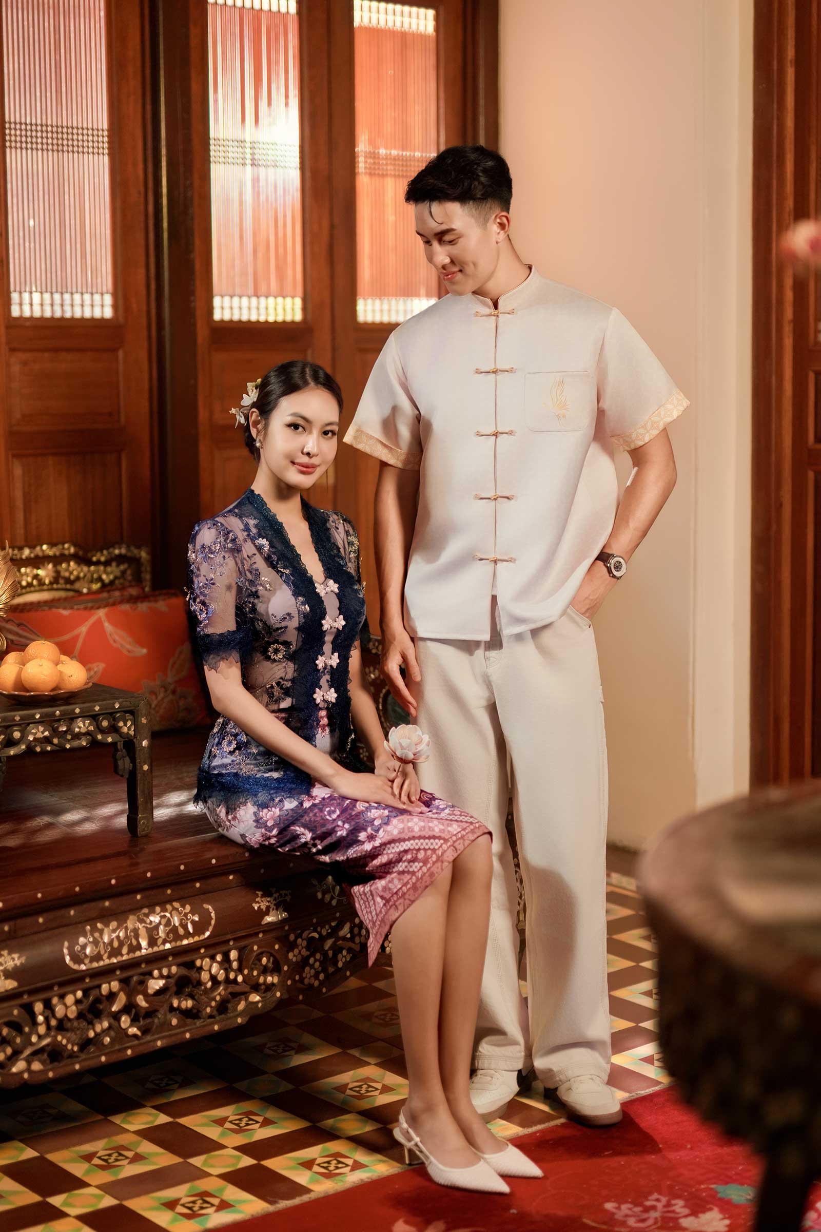 Paradis Kebaya Set (Blue)