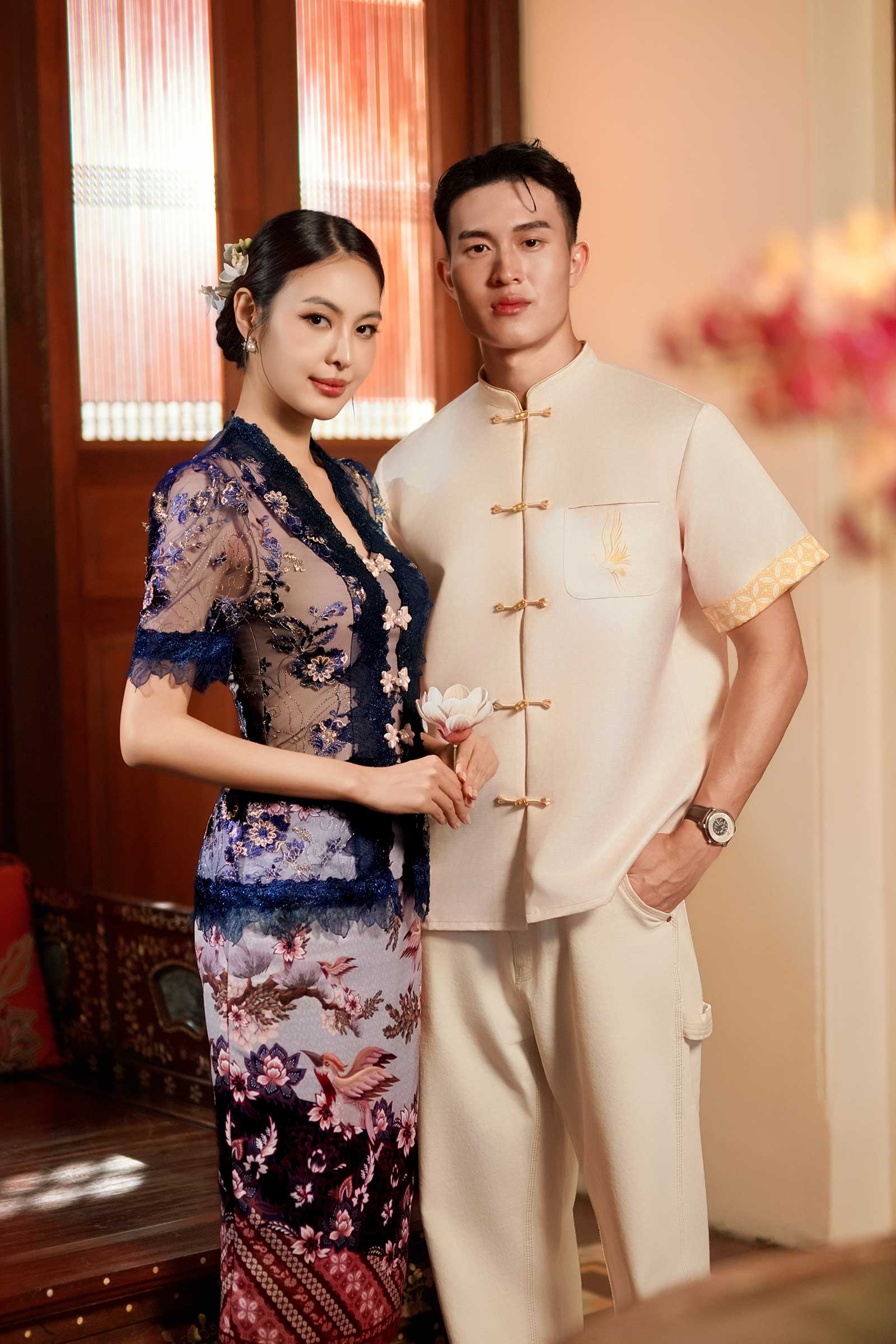 Paradis Kebaya Top (Blue)