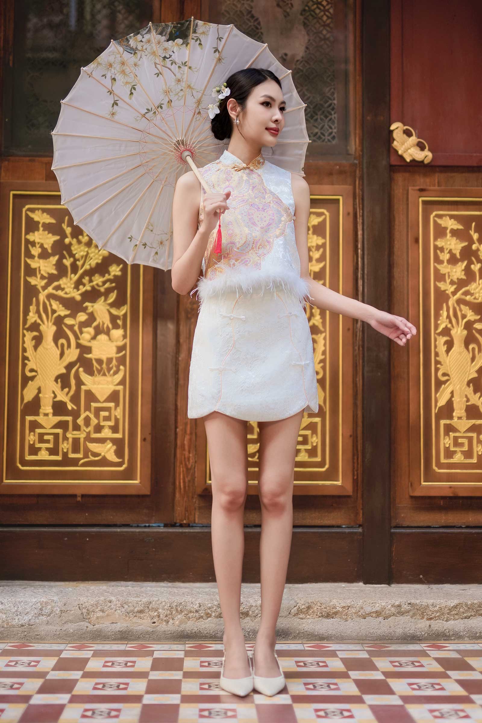 BACKORDER Isolde Skort (White)