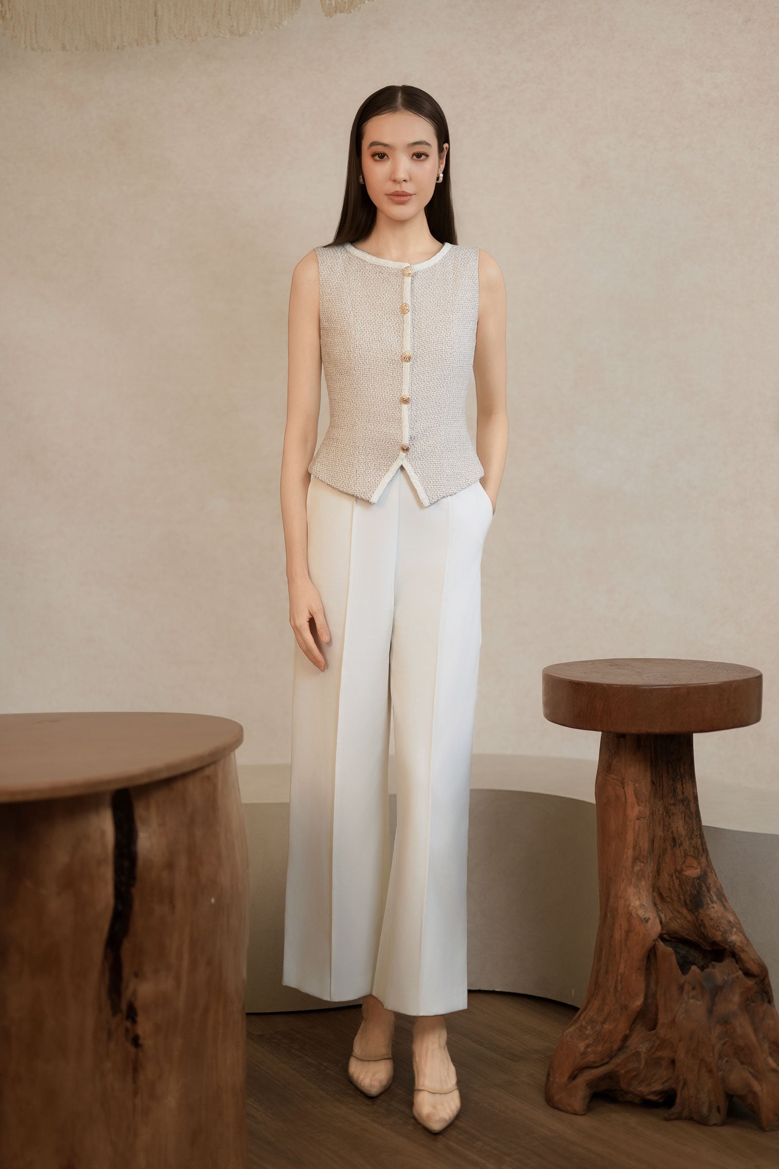 Daniexia Jumpsuit (Cream)