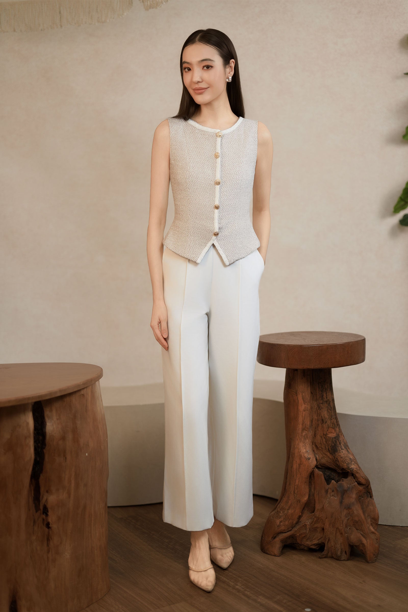 Daniexia Jumpsuit (Cream)