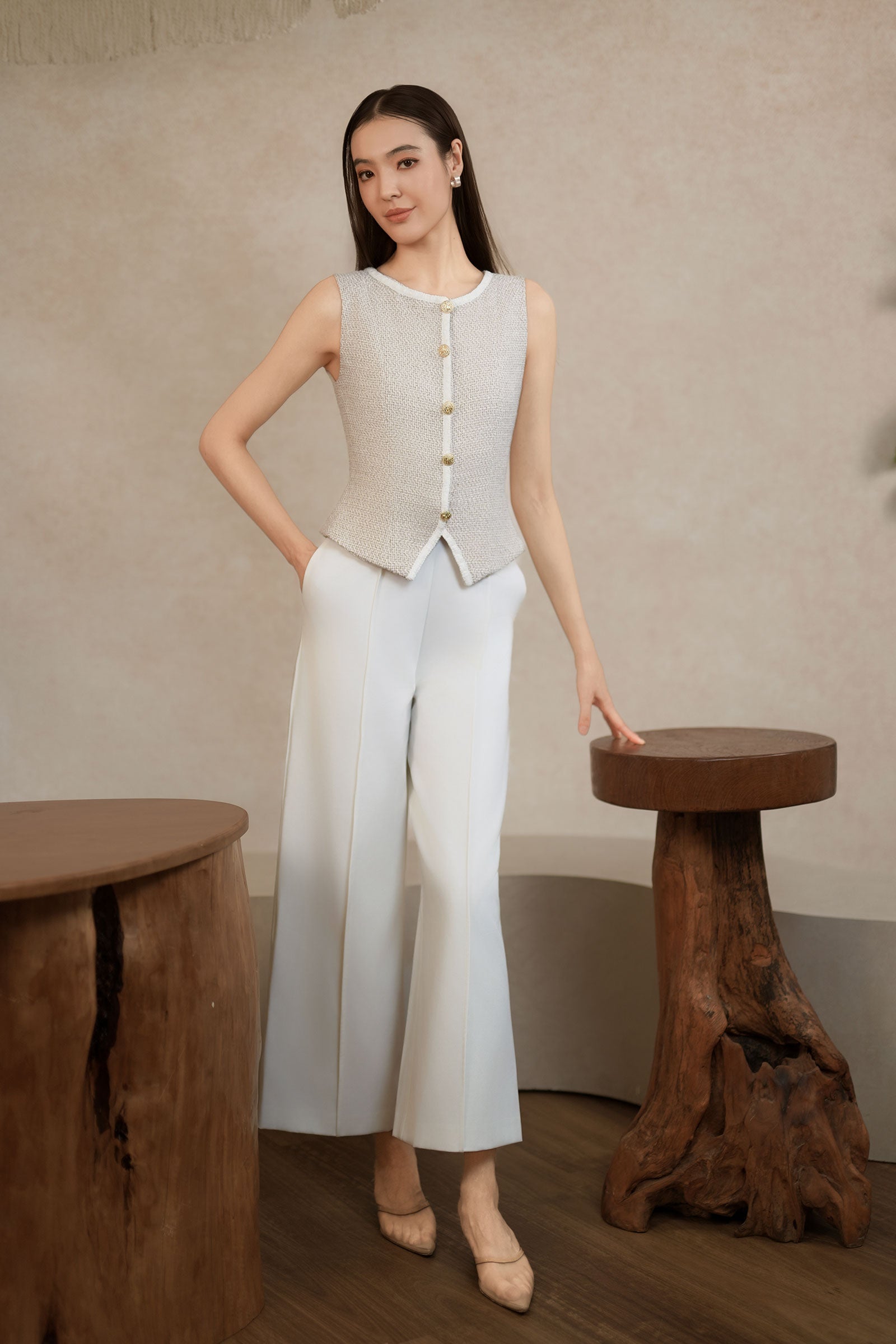 Daniexia Jumpsuit (Cream)