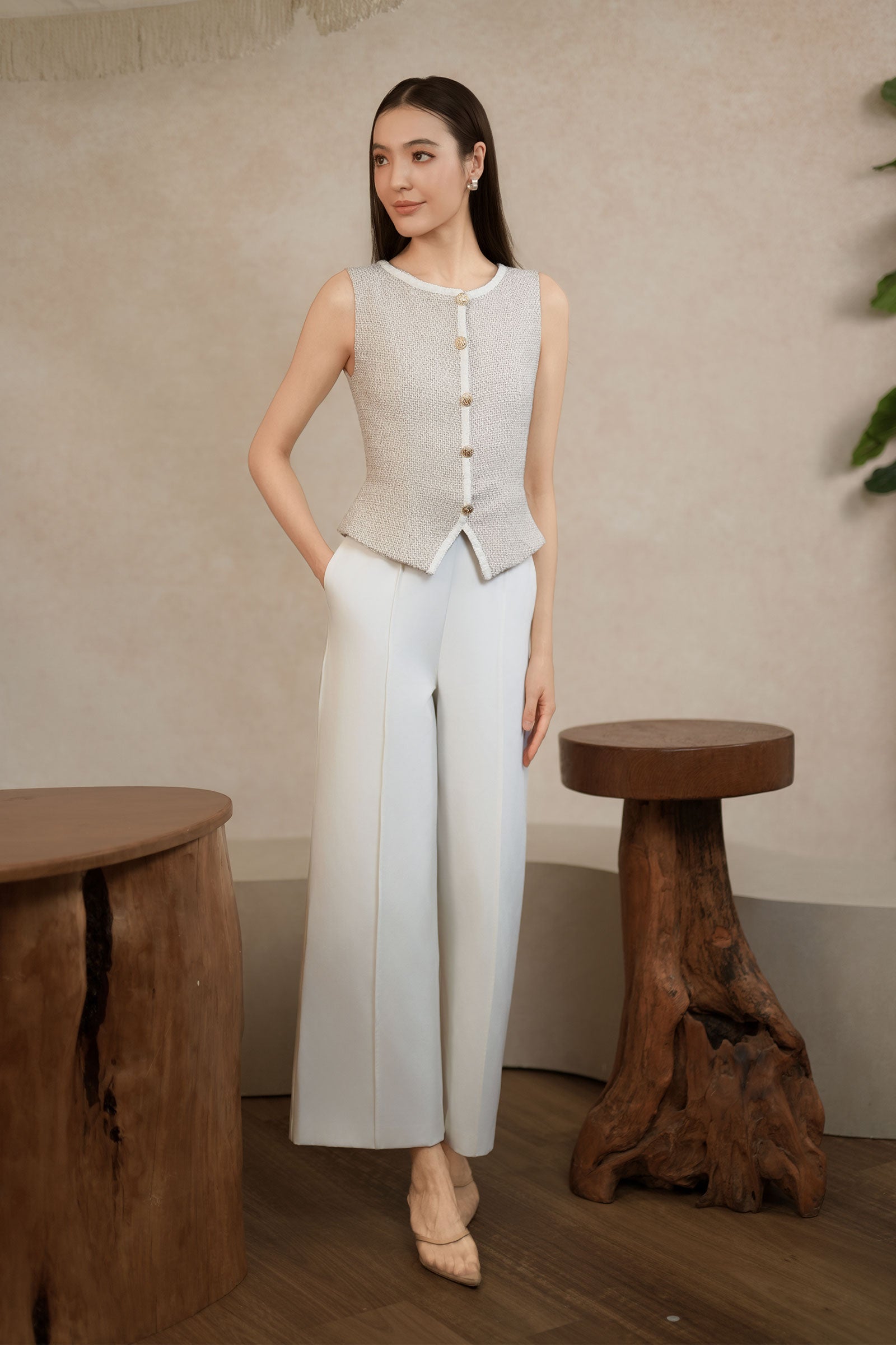 Daniexia Jumpsuit (Cream)