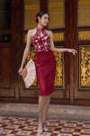 Ruiann Qipao Padded Top (Red)
